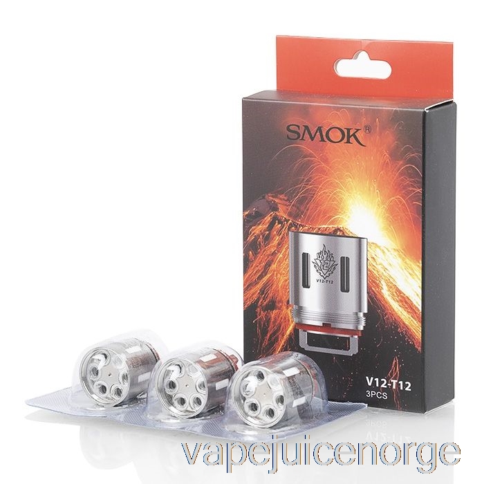 Vape Pen Smok Tfv12 Erstatningsspoler Og Rba 0,12ohm V12-t12 Duodenalspiral (pakke Med 3)